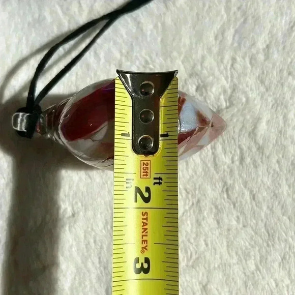 Artisan Blown  Glass Heart Pendant Choker medallion cord necklace - Picture 7 of 7